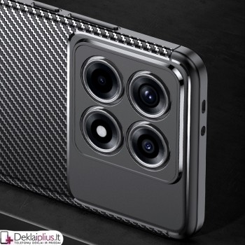 Carbon guminis dėklas su kameros apsauga - juodas (Xiaomi 14T Pro) Carbon guminis dėklas su kameros apsauga - juodas (Xiaomi 14T Pro)
